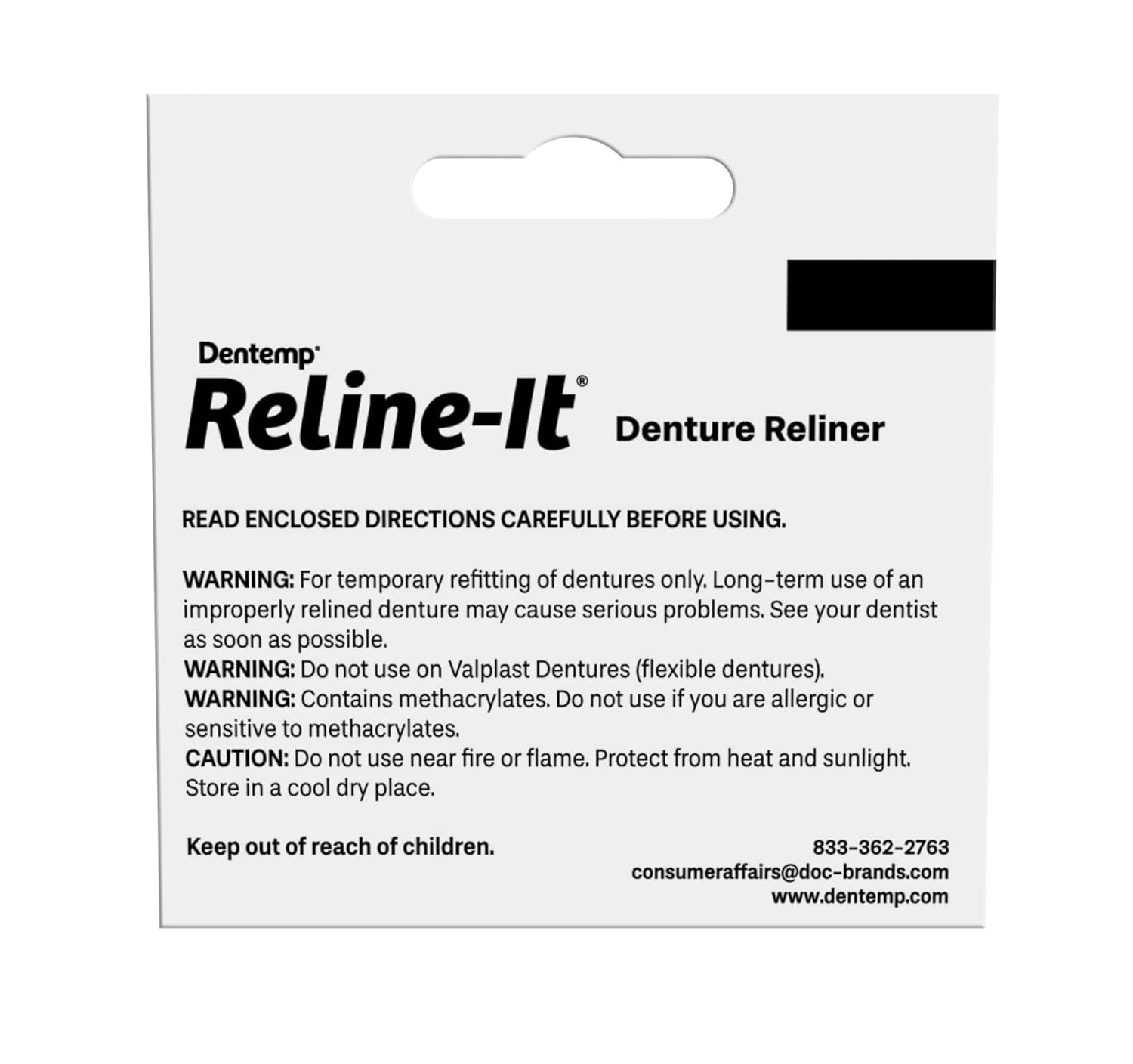 Dentemp Denture Reline Kit - Advanced Formula It Reliner...