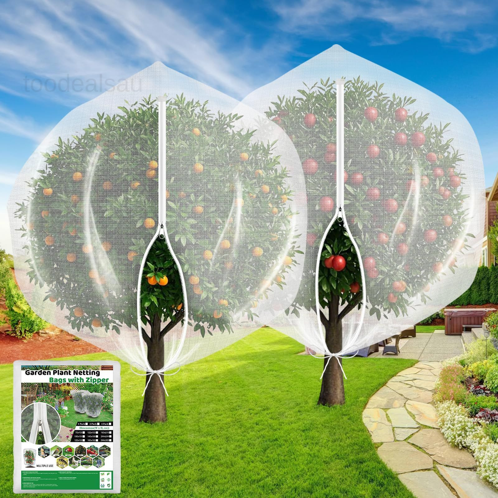 Bird Netting for Garden Plant Fruit Tree Protection Large 6 x 7 Ft