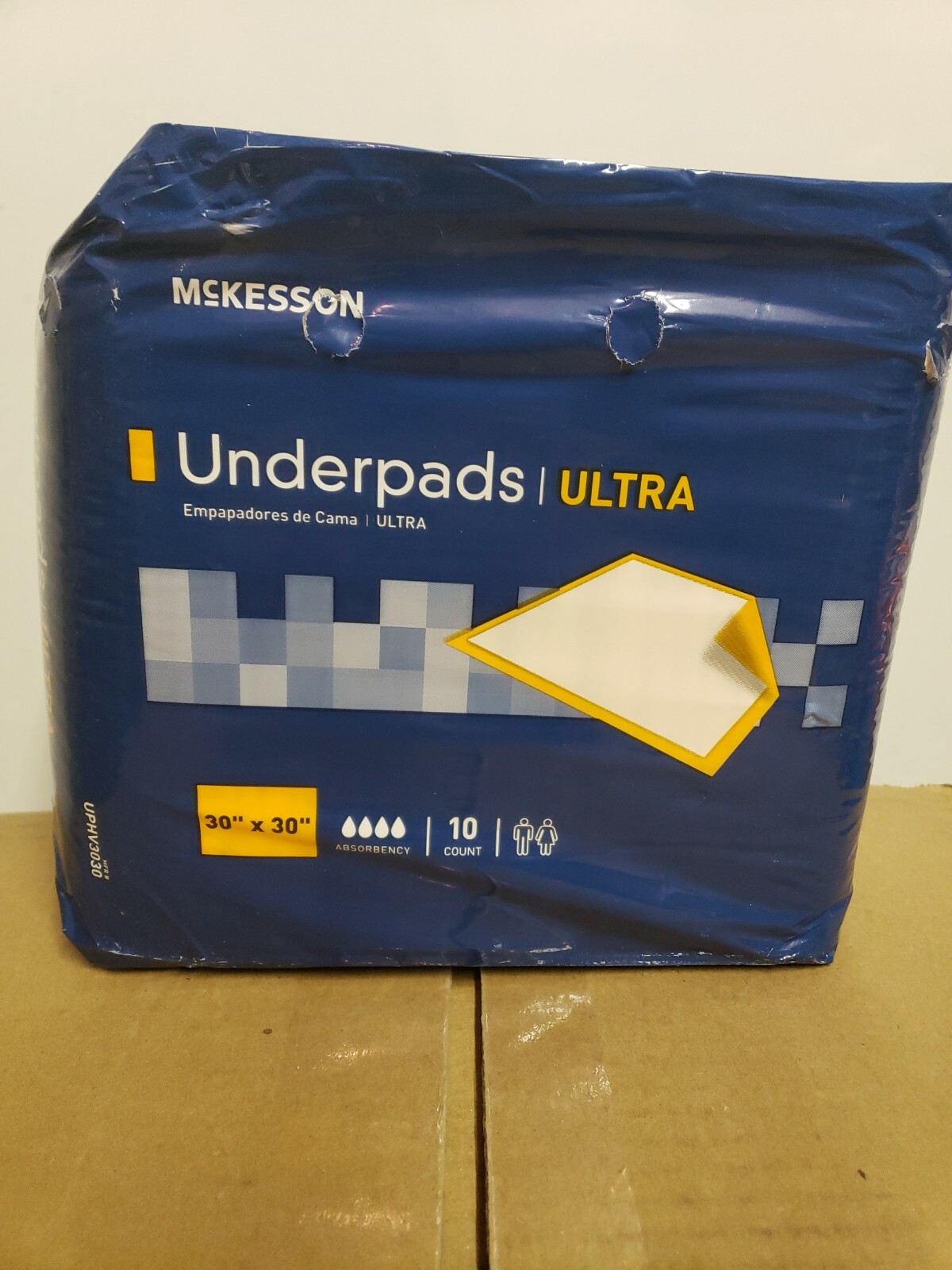 McKesson Underpads Ultra 30"x30"-10 Count 4 Absorbency UPHV3030 New Puppy Pads