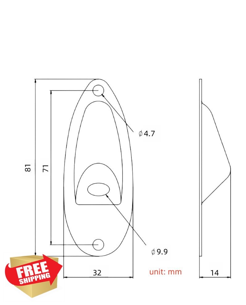 guyker Jack Plate Oval GJ007+GJ008