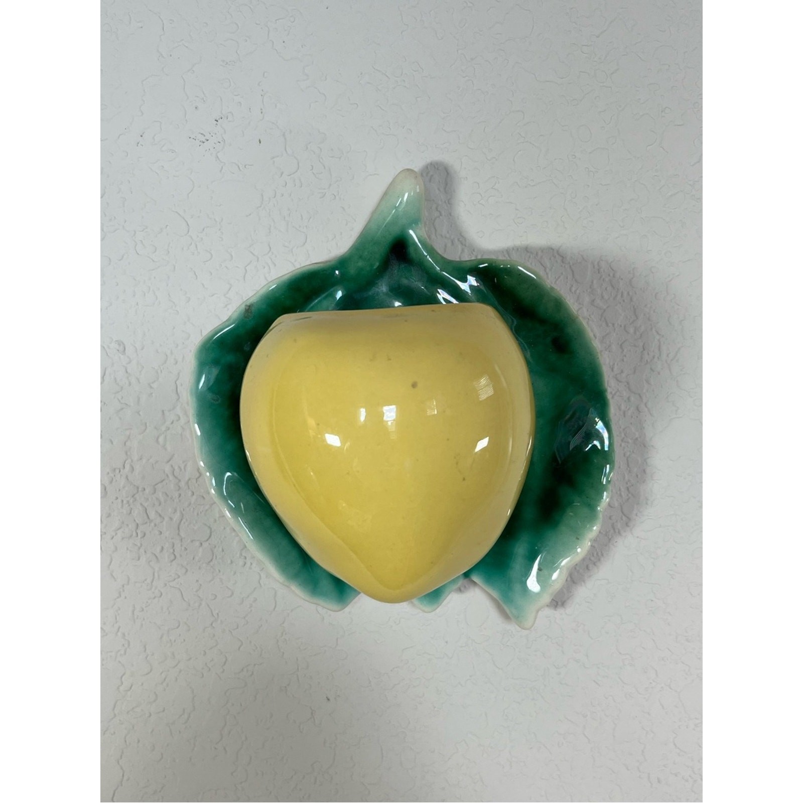 vintage ceramic lemon wall pocket