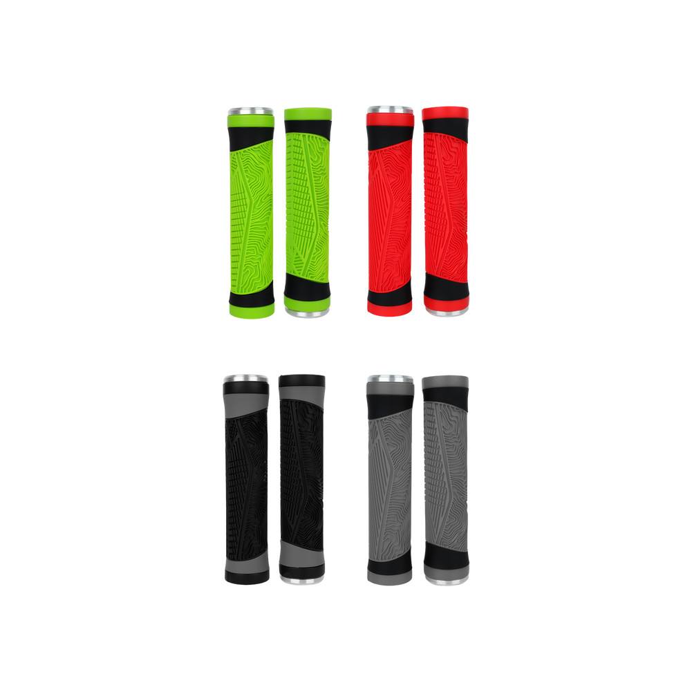 Bicycle Handlebar Grips Black Gray Red Green Color Options 13.3cm Diameter