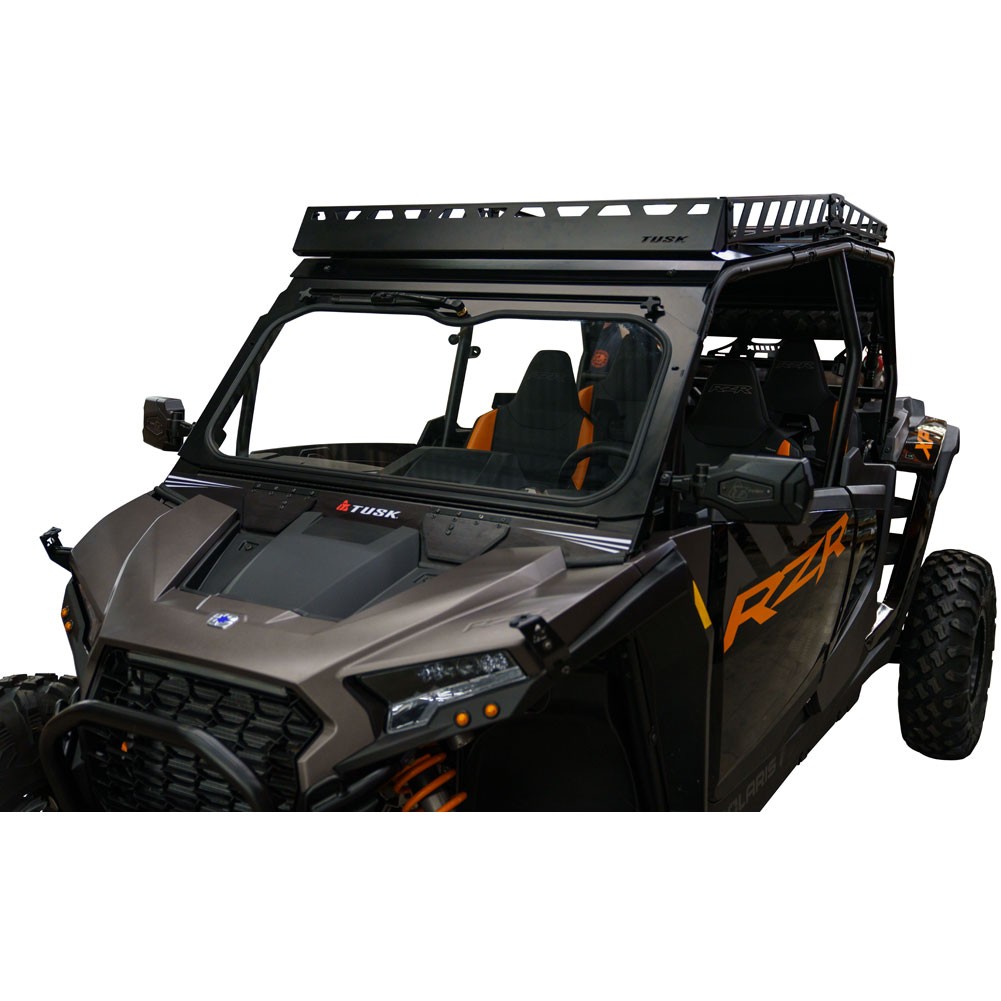 Tusk UTV Folding Glass Windshield with Windshield Wiper For Polaris RZR XP 4
