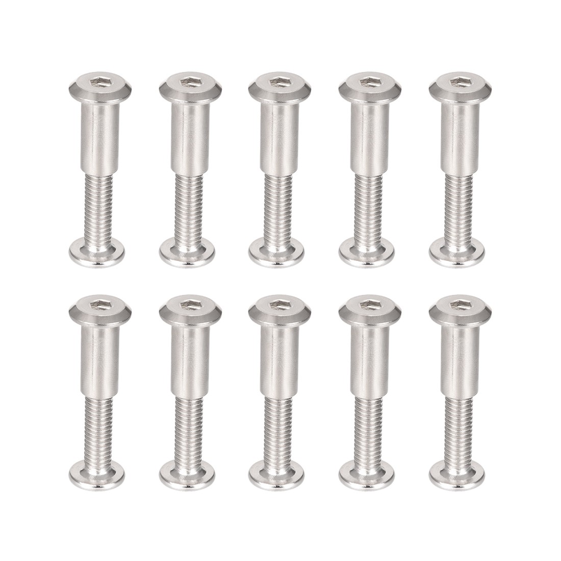 10 Sets Screw Post Male M6x20mm Female Belt Binding Bolts Carbon Steel