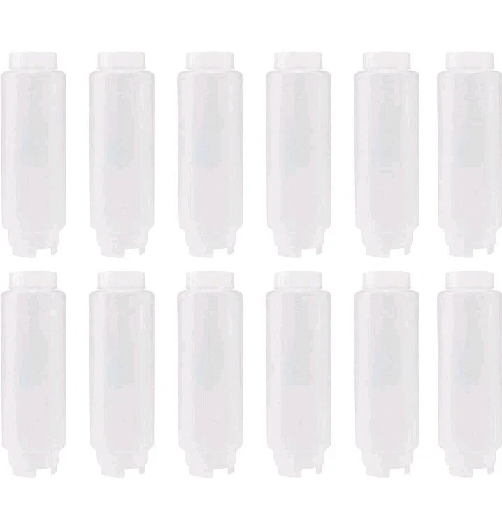 12 Pack Creative Mark Cylo FIFO Upside-Down Squeeze Empty Bottles 20 oz Inverted