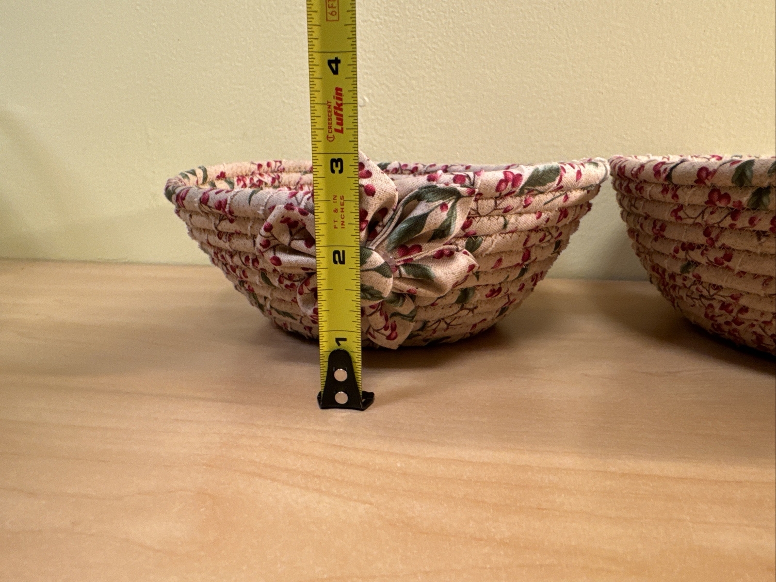 Set Of Two Fabric Coil Baskets