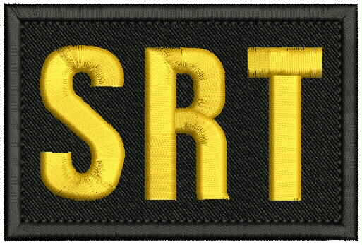 SRT EMBROIDERY PATCH 2 1/2X4'' VELCR@ ON BACK