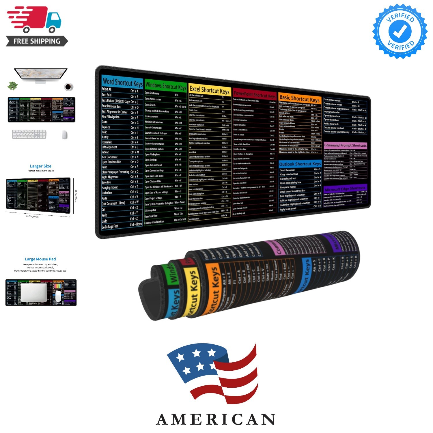 Computer Office Power Point Excel Word Outlook Command Prompt Shortcut Keys S...