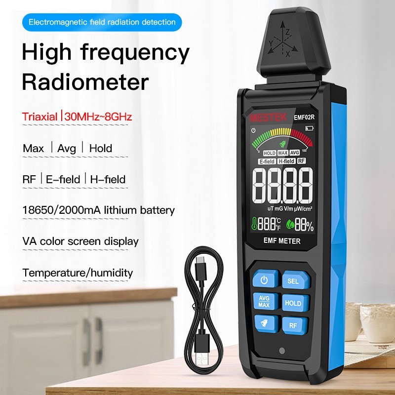 EMF Radiation Detector High Frequency Electromagnetic Field Meter