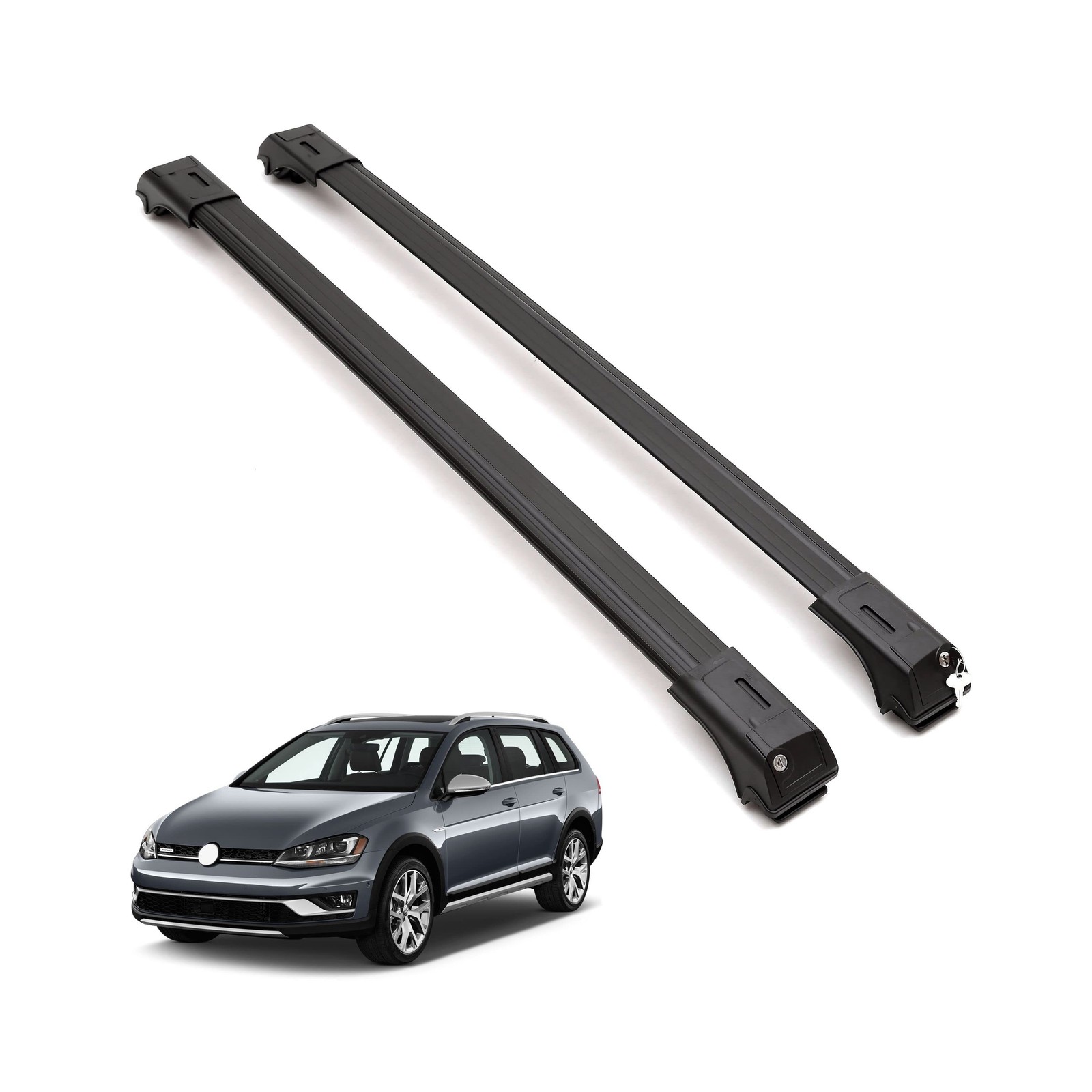ERKUL Roof Rack Cross Bars for VW Volkswagen Golf SW Alltrack 2013-2019 | Alu...