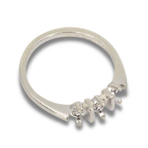 Three Stone (3) Princess Cut Mothers Ring Mounting
