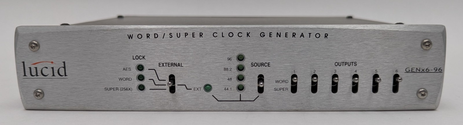 Lucid GENx6-96 Word/Super Clock Generator 96kHz Studio Sync - No Power Supply