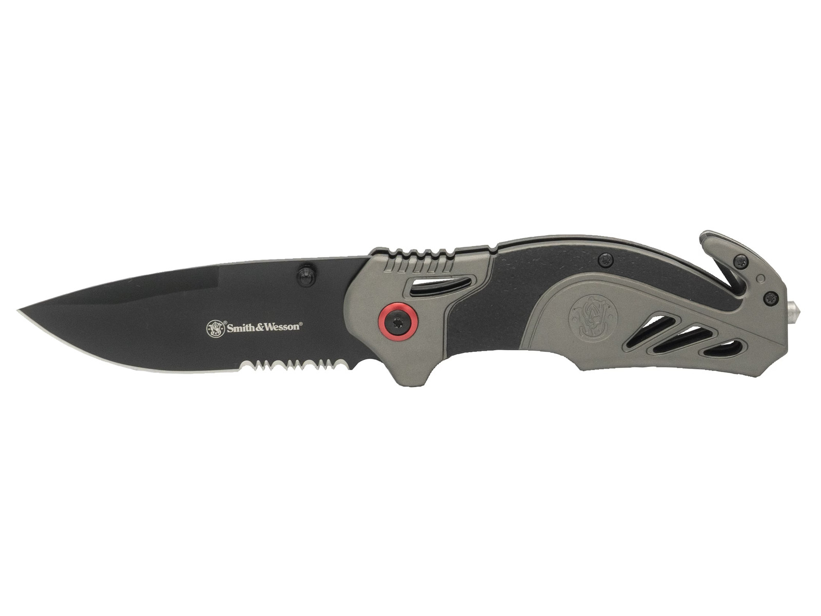 Smith & Wesson S.A. Assisted Opening Folding Knife 3.25" Black Serrated Clip