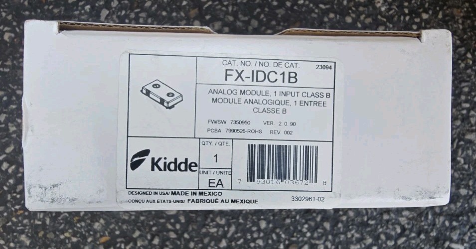 KIDDE FX-IDC1B SINGLE INPUT Class B Monitor Module Brand NEW -FREE SHIPPING-
