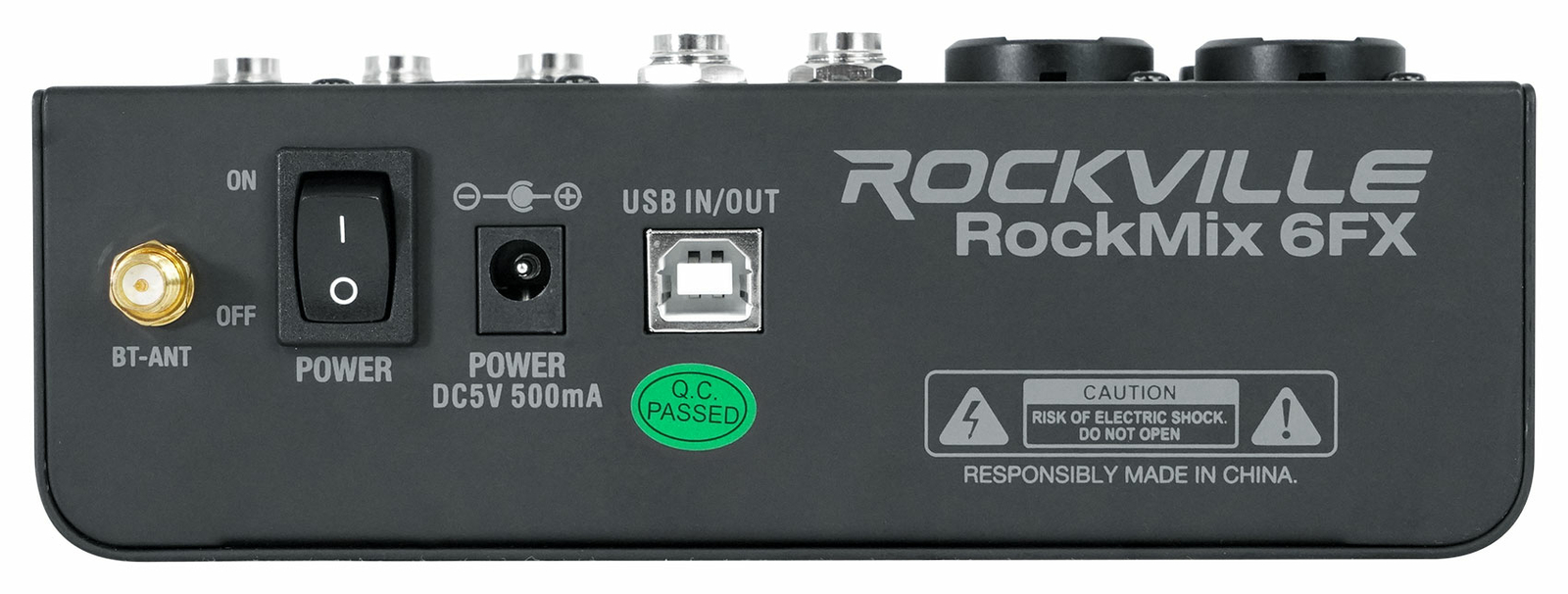 Rockville ROCKMIX 6FX USB Computer Recording Interface Bluetooth Mixer w/Effects