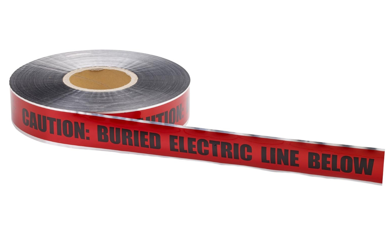 Red Underground Utility Tape�1000� Detectable Electric Line Marker