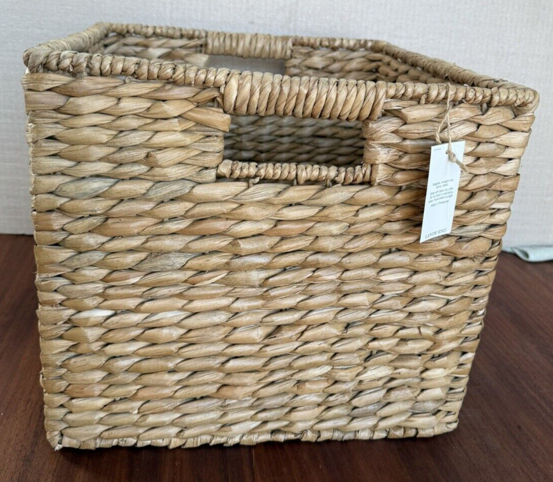 NEW LANDS END HOME SEAGRASS STORAGE BASKET LARGE