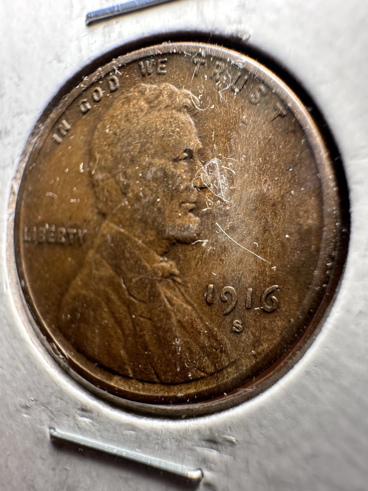 1916-S Extra Fine Lincoln wheat penny
