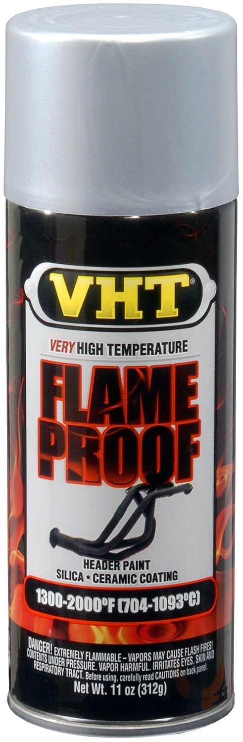 VHT SP106 Silver FLAMEPROOF Hi-Heat PAINT COATING Header Spray Paint