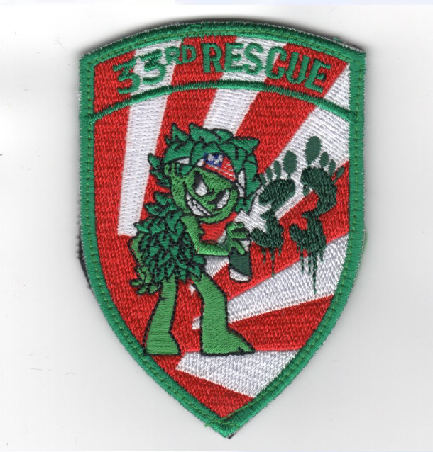 3.7" AIR FORCE 33RD RESCUE SQUADRON EMBROIDERED PATCH