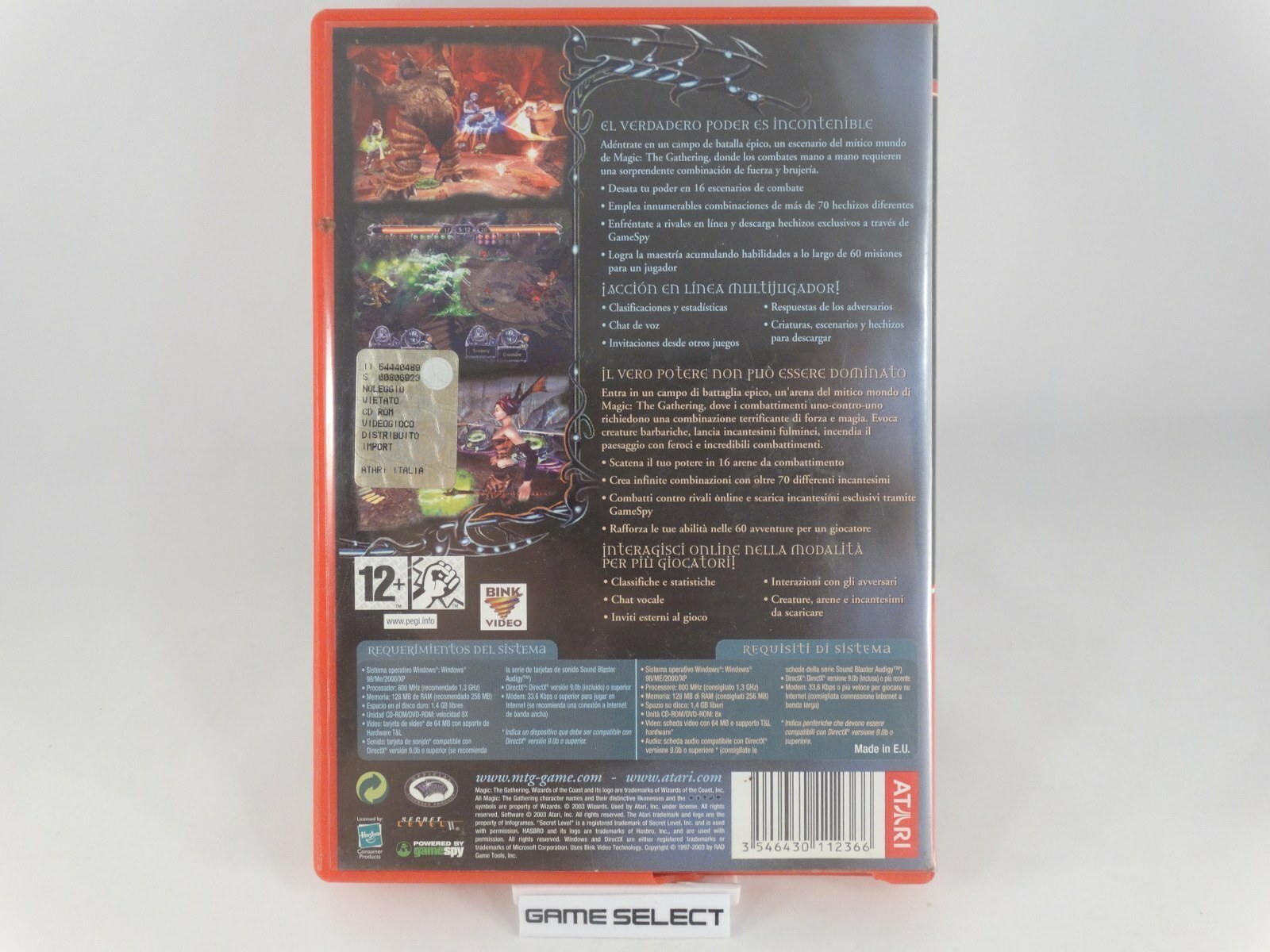 MAGIC THE GATHERING BATTLEGROUNDS MTG PC COMPUTER CD-ROM ITALIAN ORIGINAL