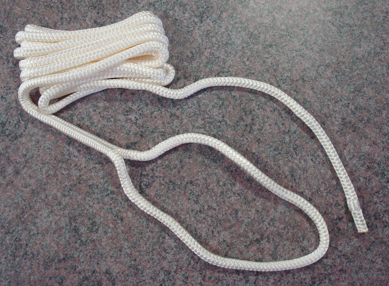 WHITE Double Braided 3/8in x 15ft HQ Boat Marine DOCK LINES Mooring Rope Cord