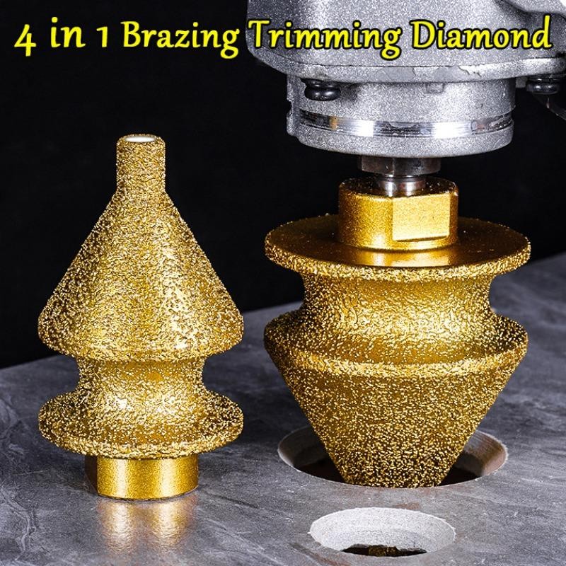 4in1 Diamond Chamfer Bit Angle Grinder Tile Marble Hole Drill Edge Trimming Tool