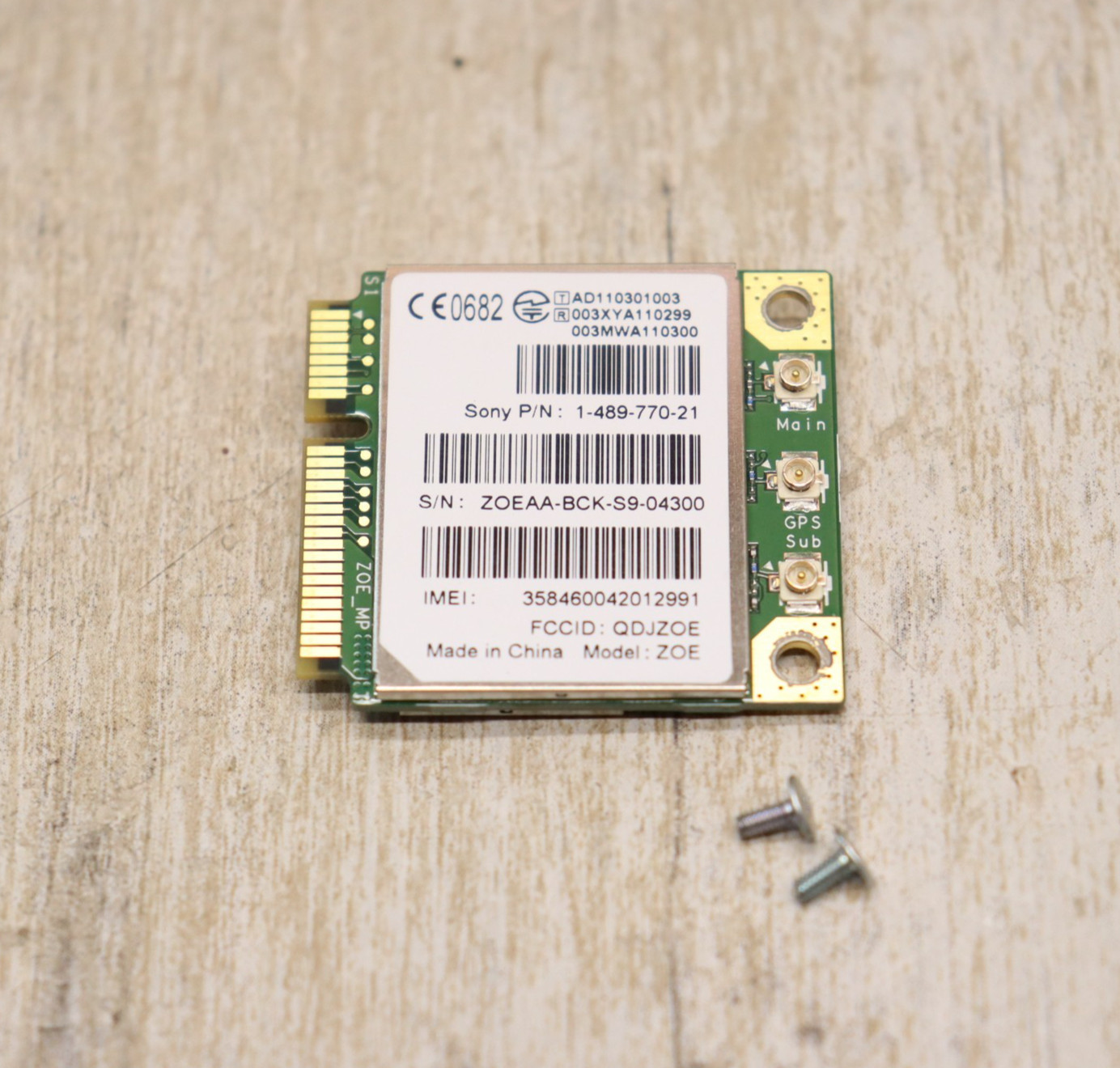 OEM PS Vita 1101 (3G) Replacement Part 1-489-770-21 3G Module Wifi Card & Screws