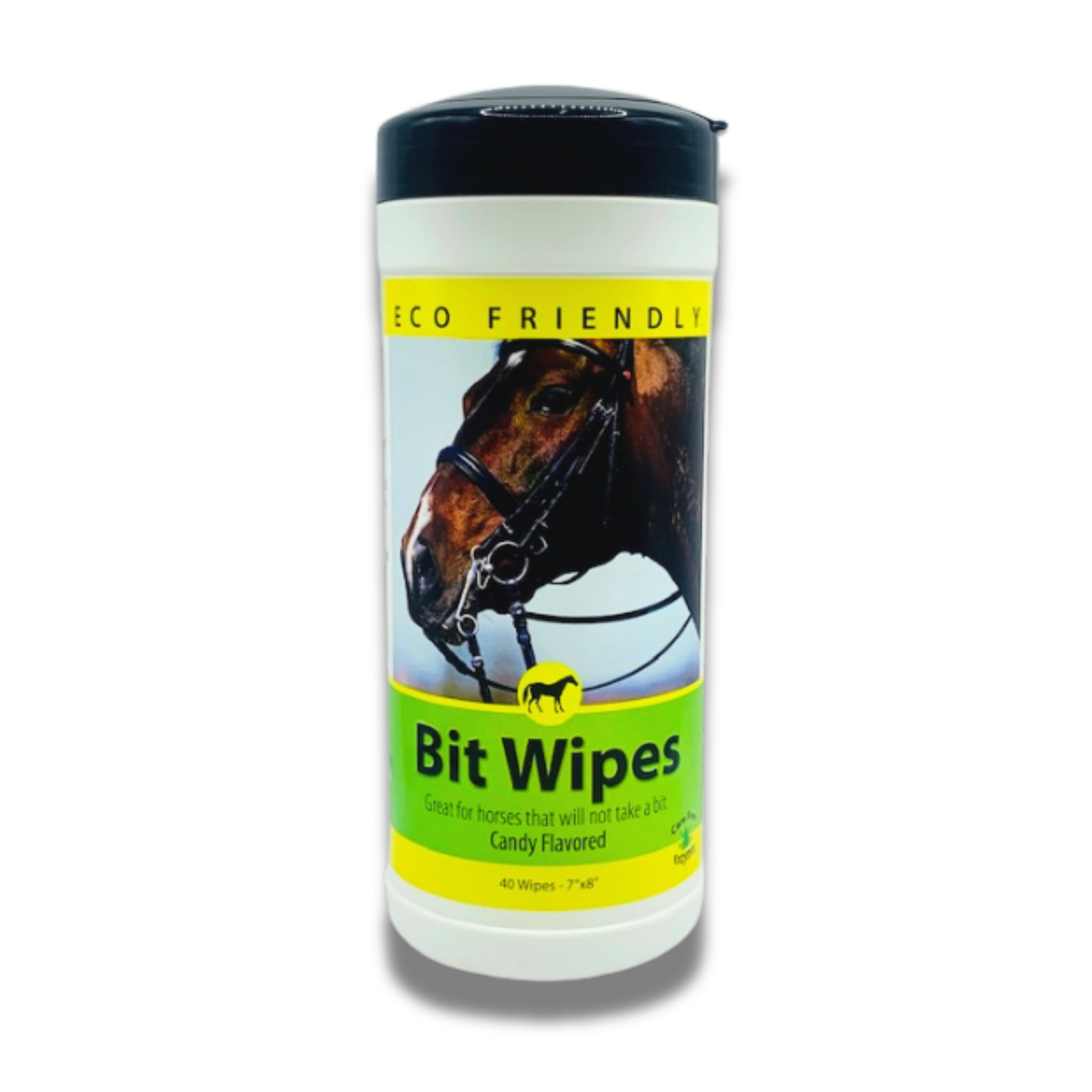 Natural Horse Bit Wipes with Peppermint Oil | Cleans & Polishes Bits | 40 Count