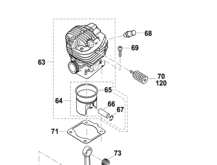 Makita Dolmar 038-130-071 Cylinder Piston ringEA7900 PS-7910 (AUTH DEALER)