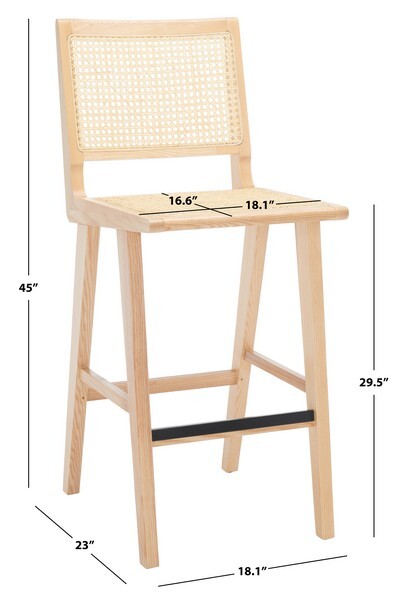 Safavieh HATTIE FRENCH CANE BARSTOOL, Reduced Price 2172724355 SFV4140B