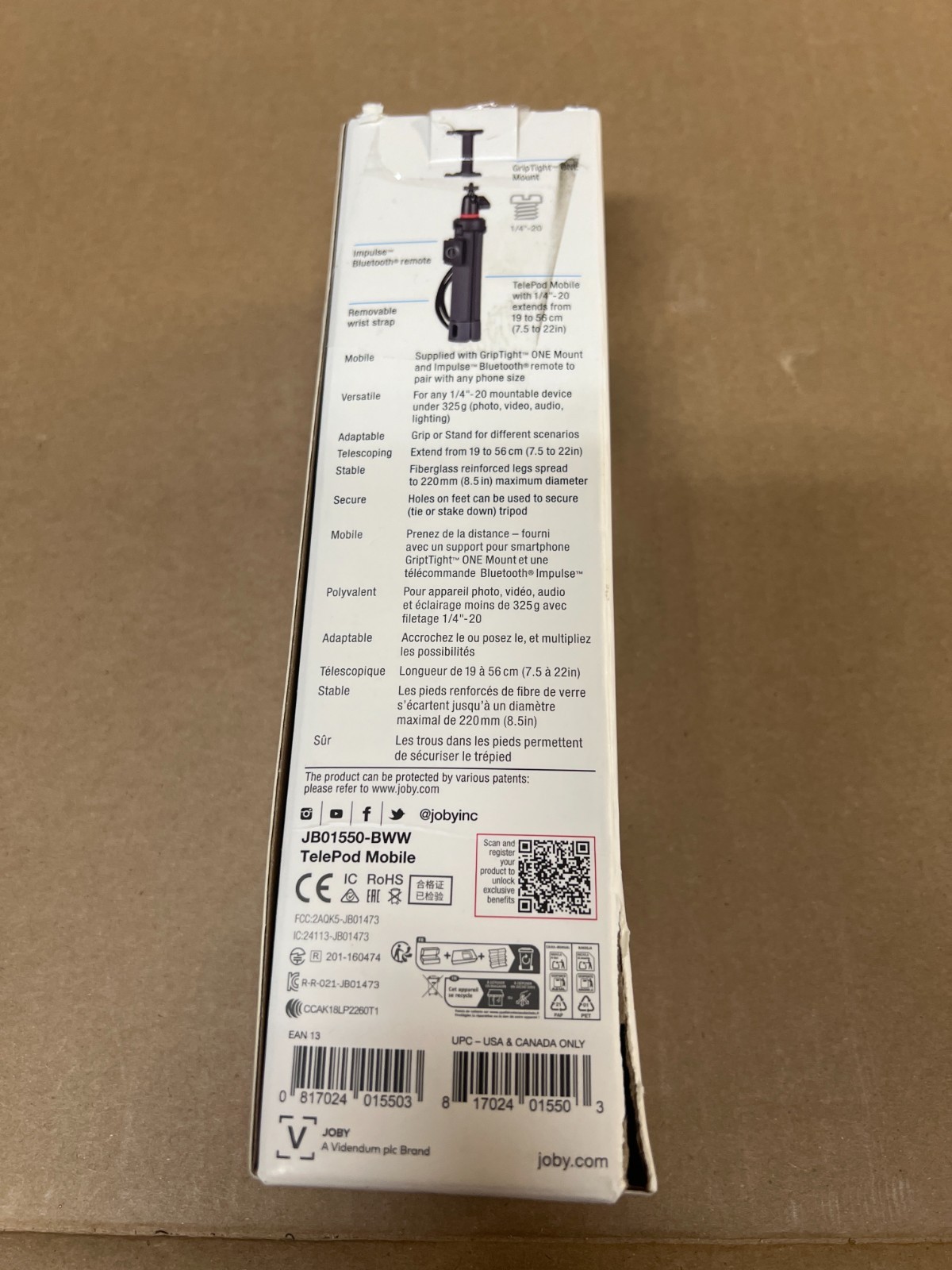 JOBY - TelePod Mobile Vlogging Tripod NO REMOTE