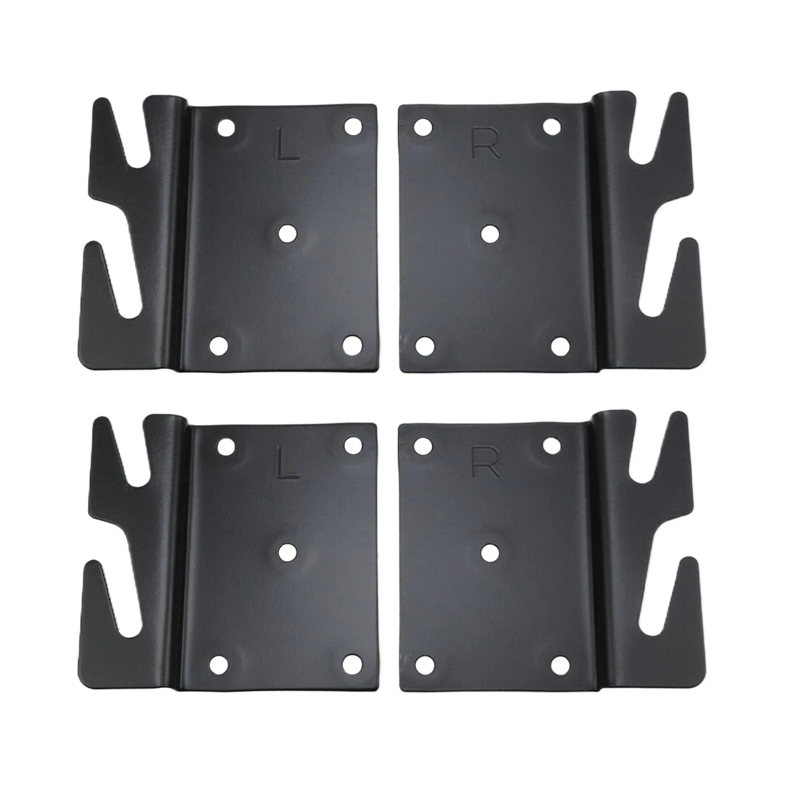 Mcredy 4 PCS Black Heavy Duty Universal Wood Bed Rail Hook Black,4 PCS,