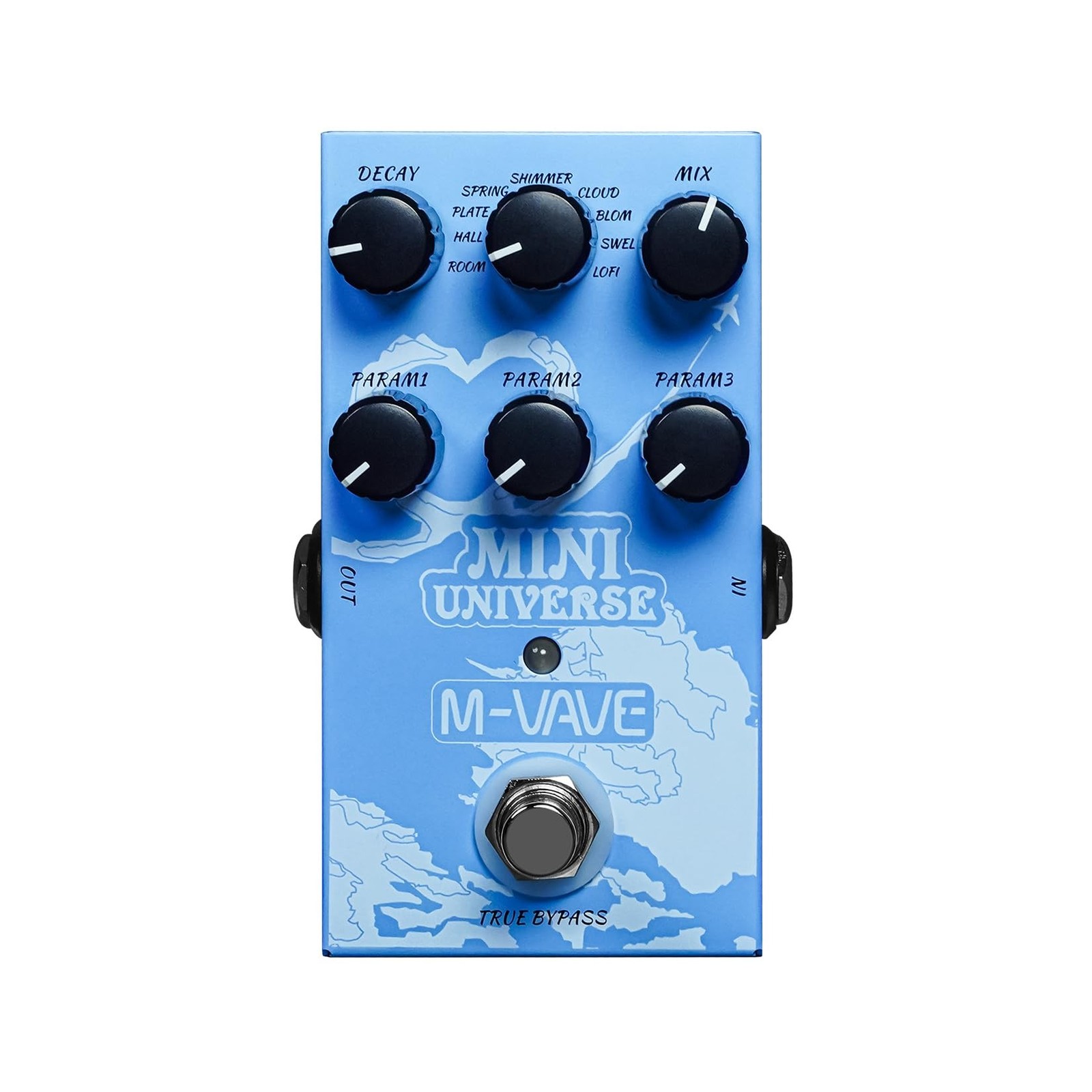 M-VAVE Mini Universe Guitar Pedal Reverb Innovation Unique Sound 9 Reverb Eff...