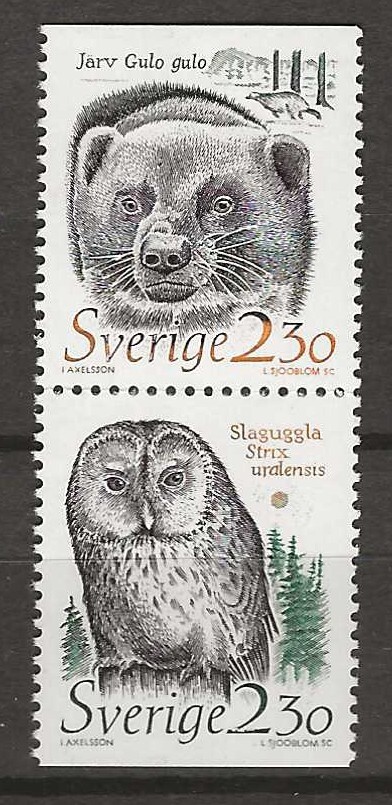Sweden 1989 birds owl MNH (a440)
