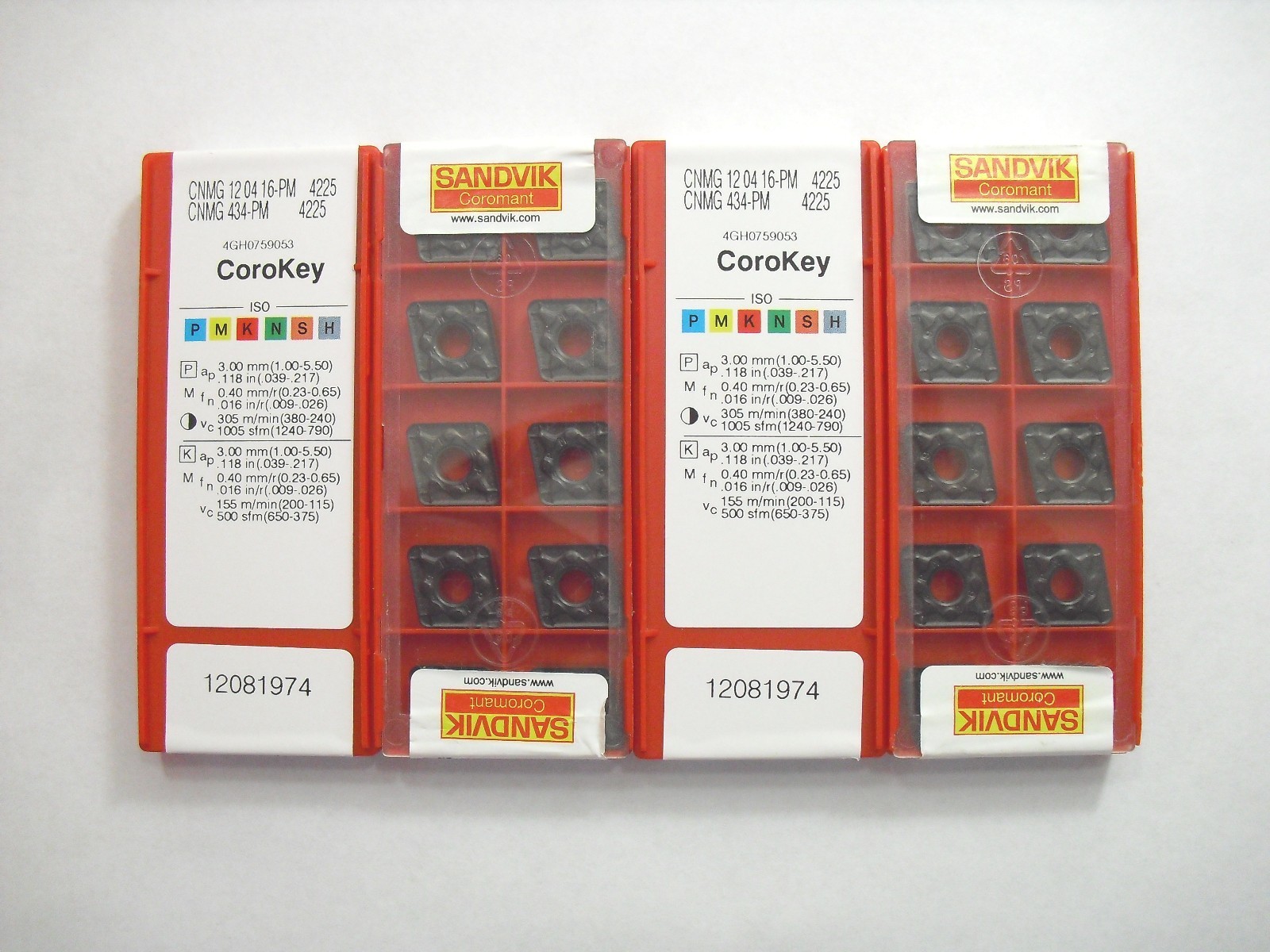 CNMG 434 PM 4225 SANDVIK Insert **10PCS** Genuine