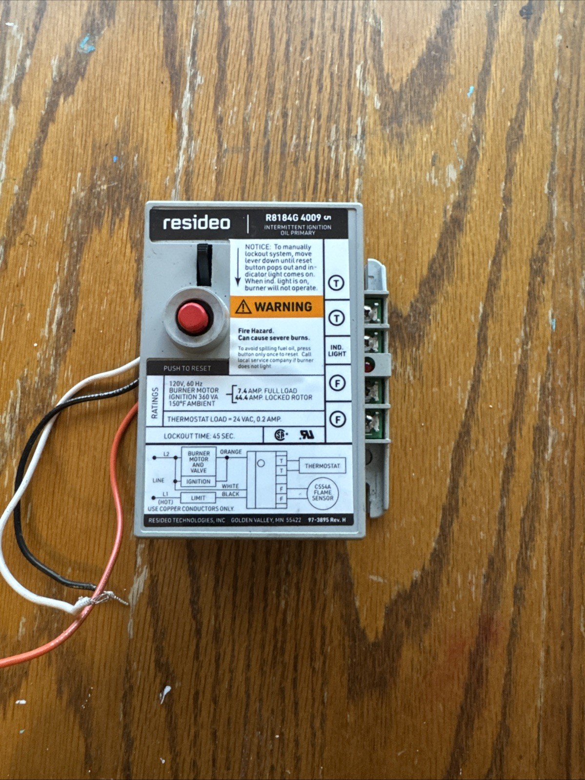 Honeywell R8184 G 4009 Oil Burner Control
