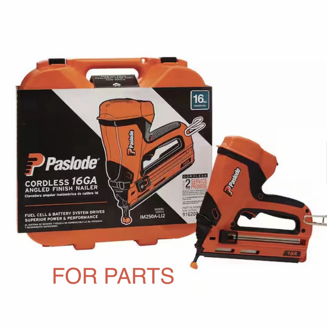 PASLODE Angled Finish Nailer 16-Gauge (Damaged For Parts) Cordless Finish Nailer