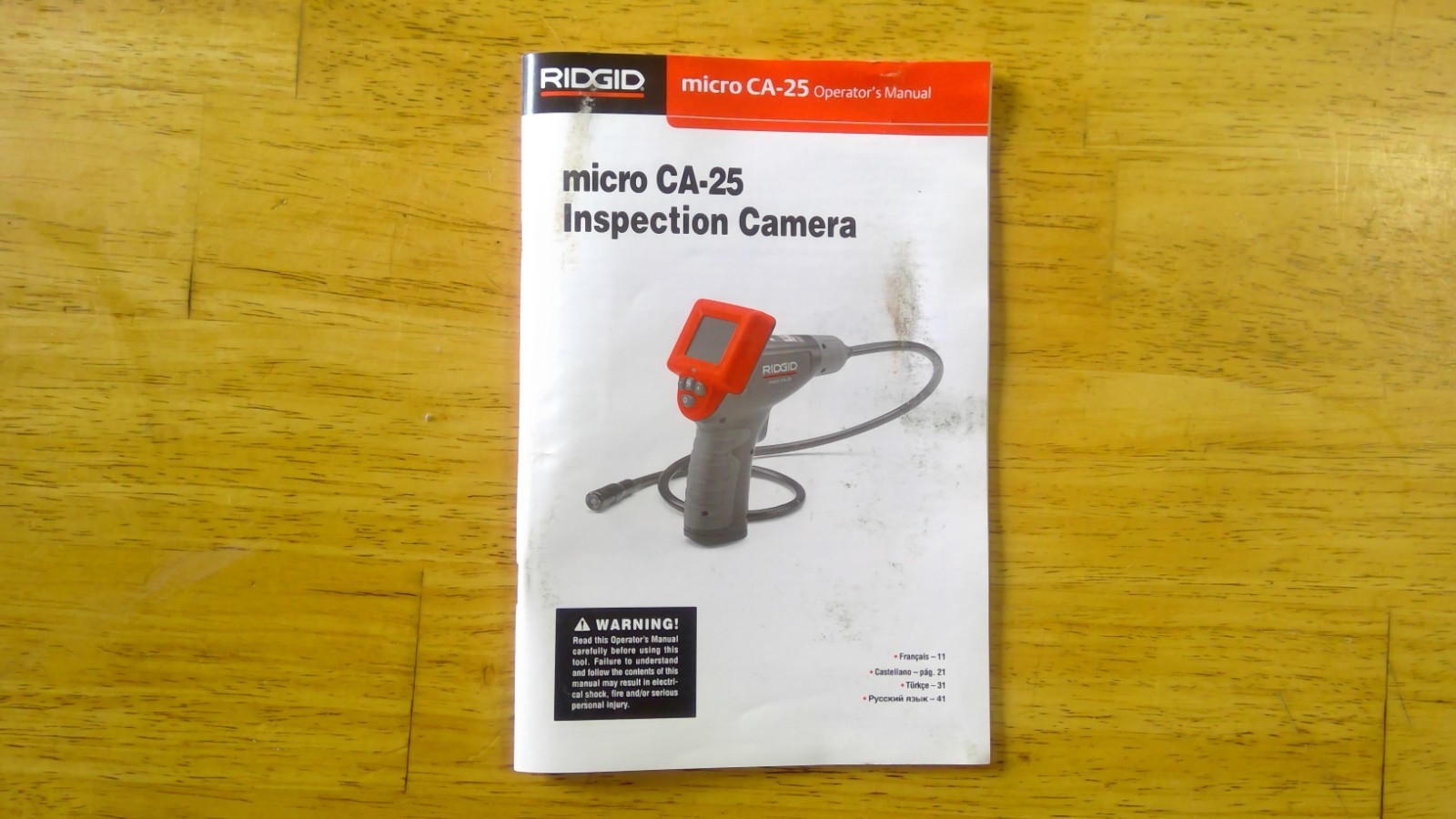 RIDGID Micro CA-25 Digital Handheld Inspection Camera With LED Light 40043