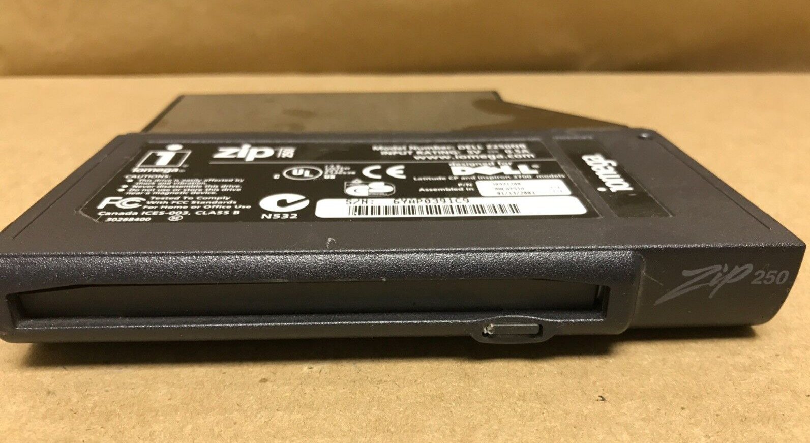Vintage Dell Iomega Zip 250 Module Untested DELL Z250NB