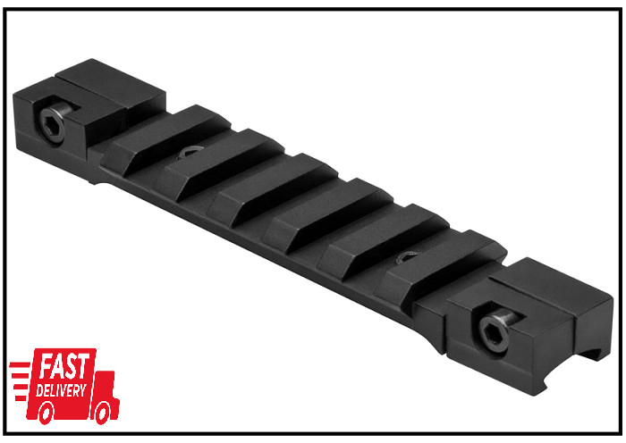 Nc Star MAD3/8PS Dovetail to Picatinny Rail Adapter/Short, 3/8", Black