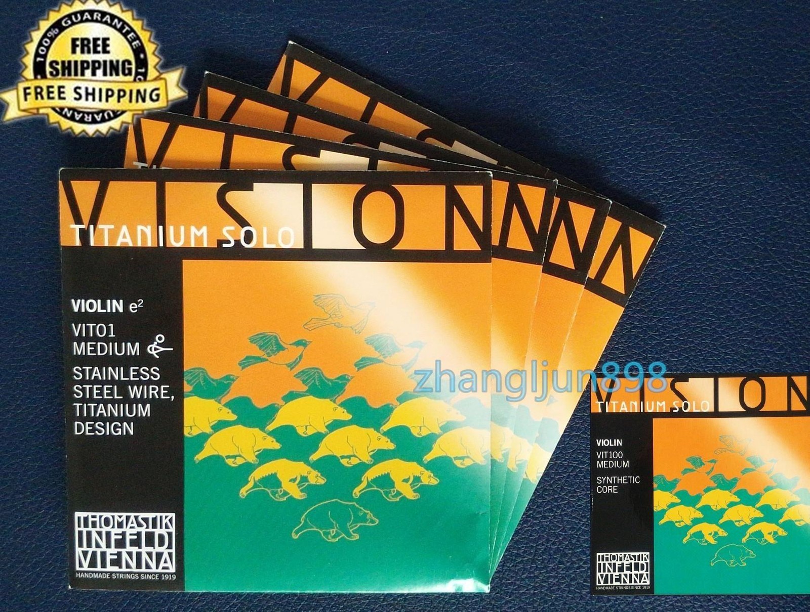 Thomastik Vision Titanium Solo VIT100 Size 4/4 Violin Strings 4/4 Medium Austria