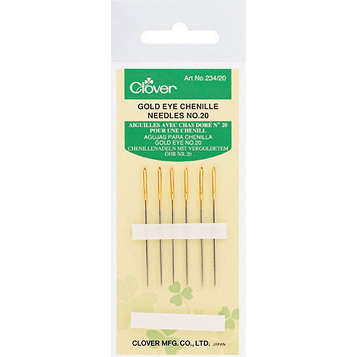 Gold Eye Chenille Needles  Size 20 6/Pkg