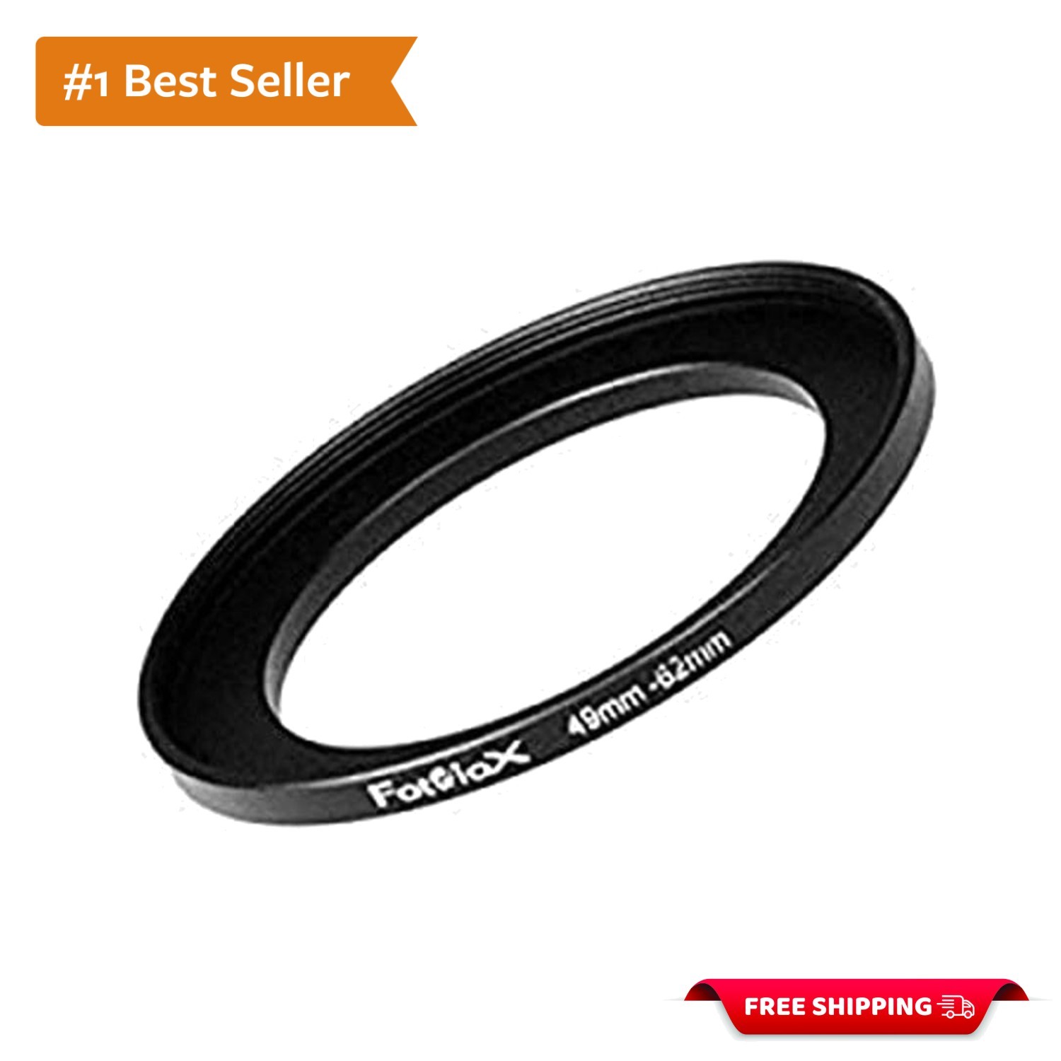 Anodized Black Aluminum Step Up Ring 49-62mm for Versatile Photography Gear