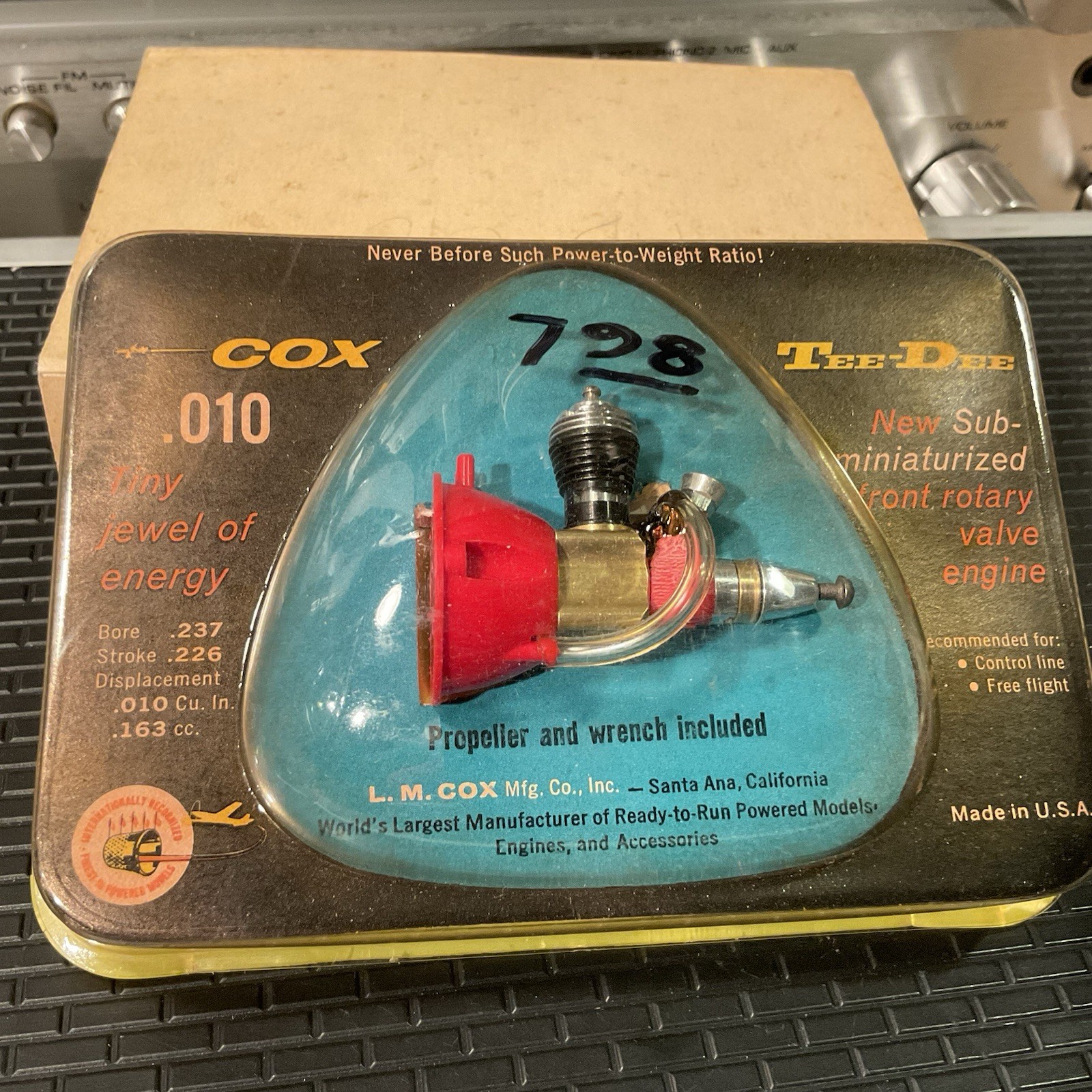NOS Vintage Cox Tee-Dee .010 Model Engine New In Box