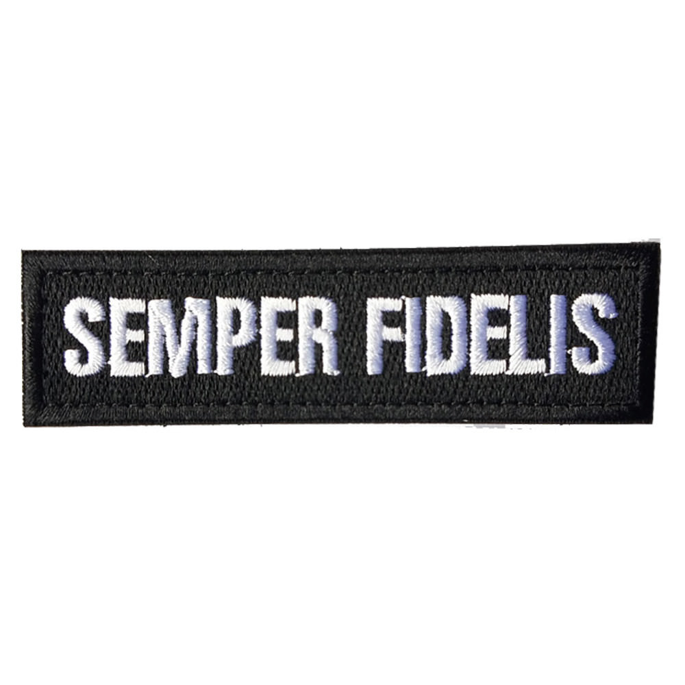 SEMPER FIDELIS U.S. MARINE CORPS 3D BADGE EMBROIDERED HOOK LOOP PATCH /01