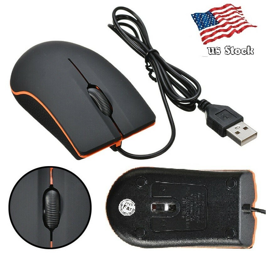 Lenovo M20 Mini Business Portable USB Wired Optical Mouse For PC Laptop Computer