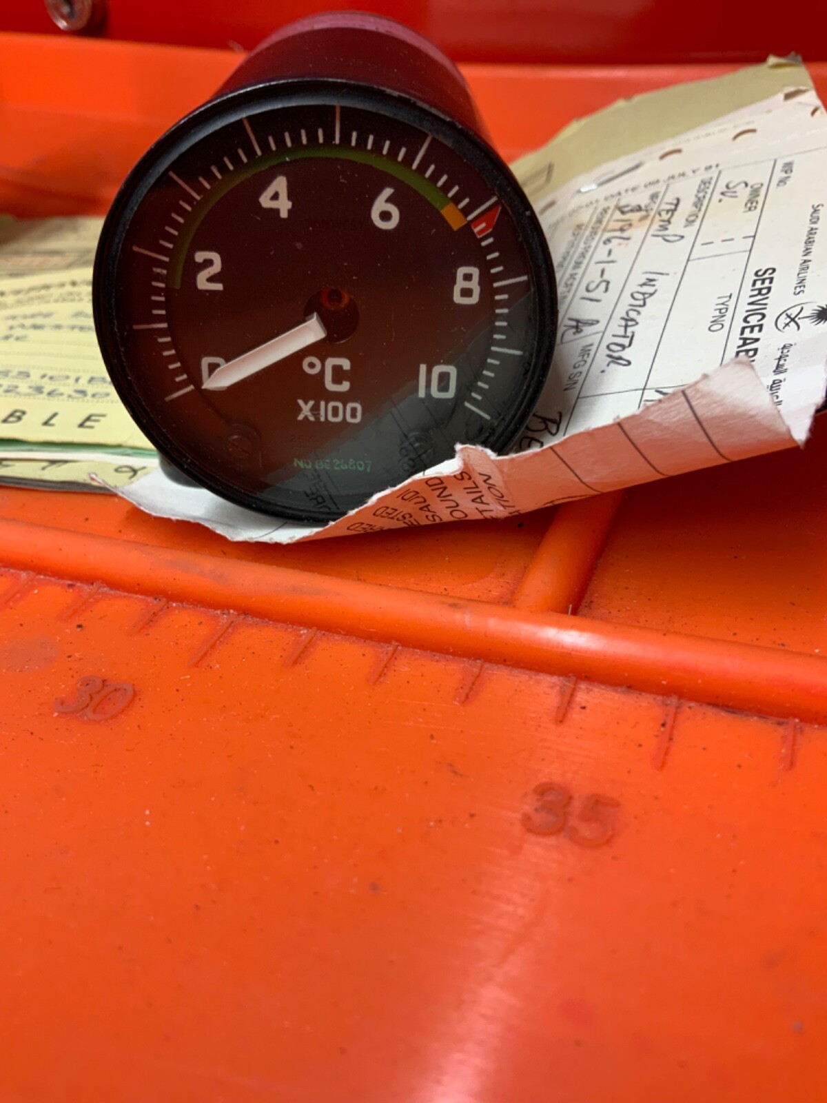 🇺🇸 Sikorsky Temperature Indicator  C x 100 , S196-1-51AC