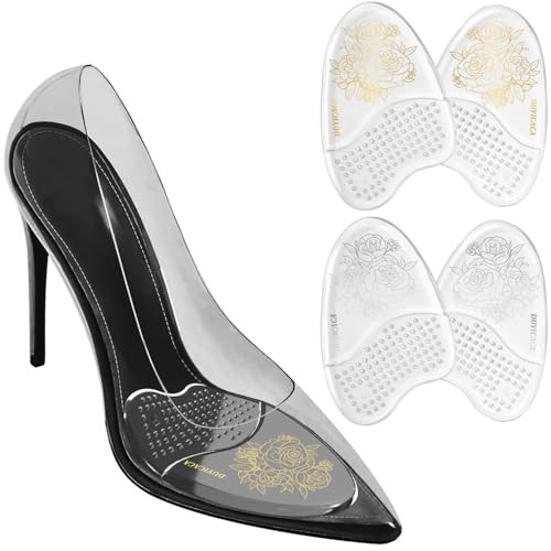 Ball of Foot Cushions for Women: Metatarsal Pads for High Gold+silver