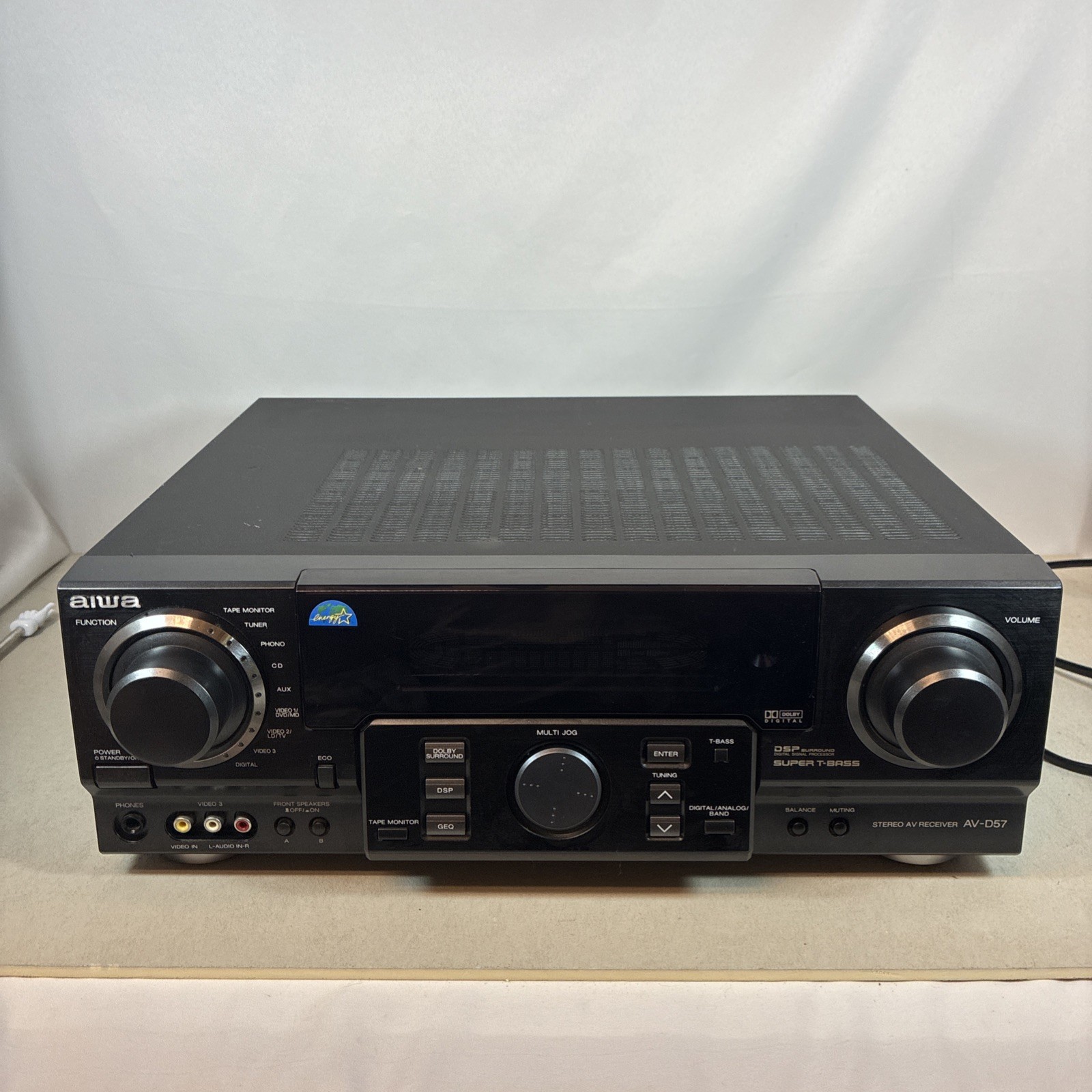 AIWA AV-D58U 5.1 ch Stereo AV Receiver Surround Super T-Bass Tested Works